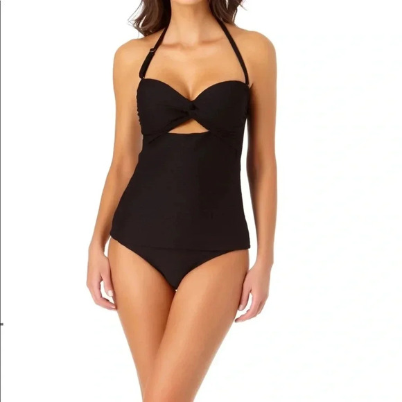 Jantzen Black Tankini and Bottom Swimsuit Size 10 - Picture 5 of 15